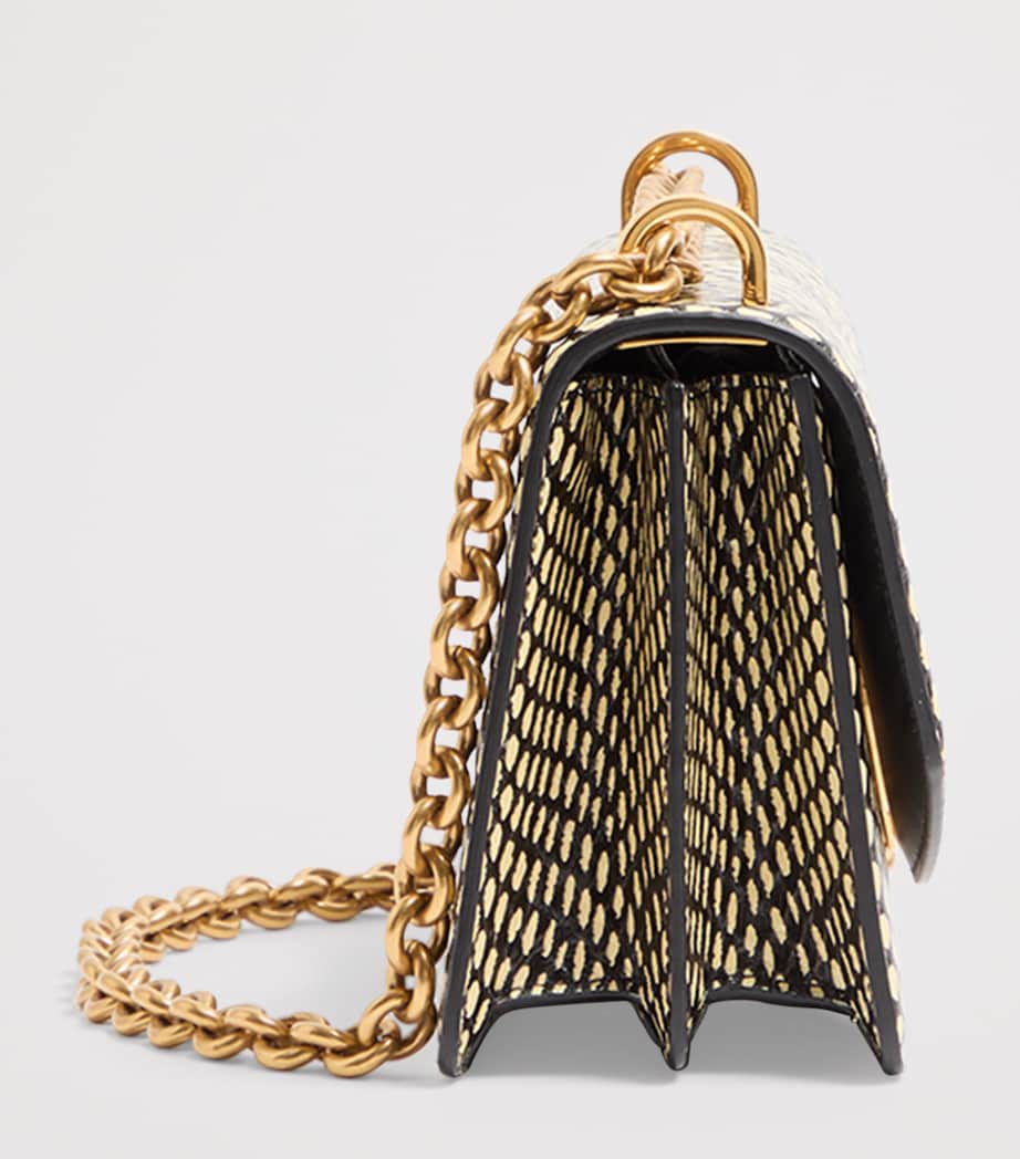 Valentino Garavani Small Snakeskin Vain Shoulder Bag