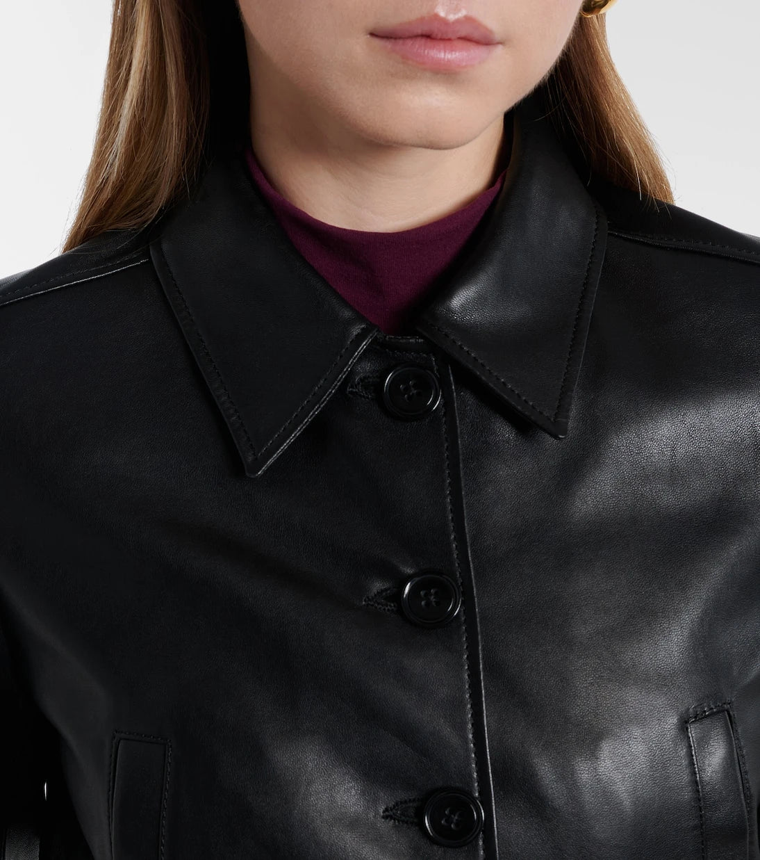 Dorothee Schumacher - Sleek Statement cropped leather blouson jacket