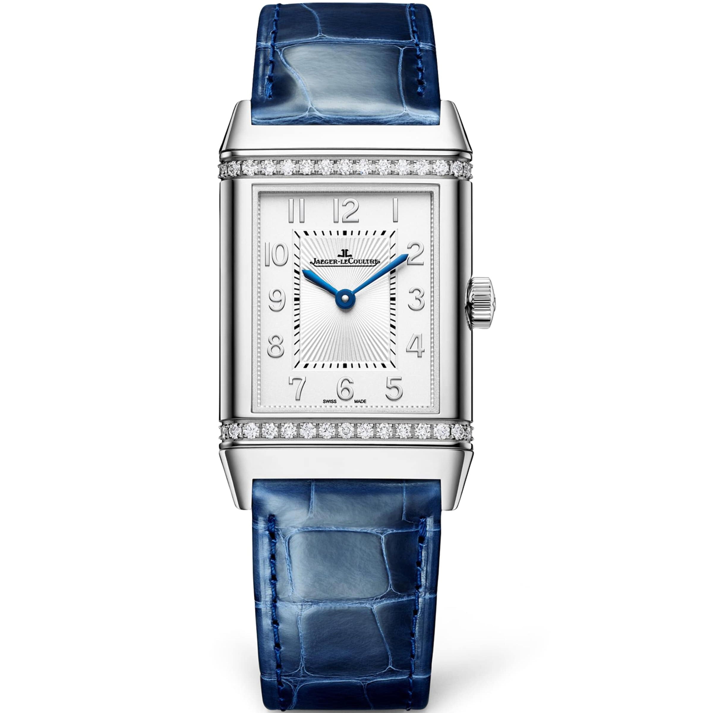Stainless Steel and Diamond Reverso Classic Duetto Watch 24.4mm
