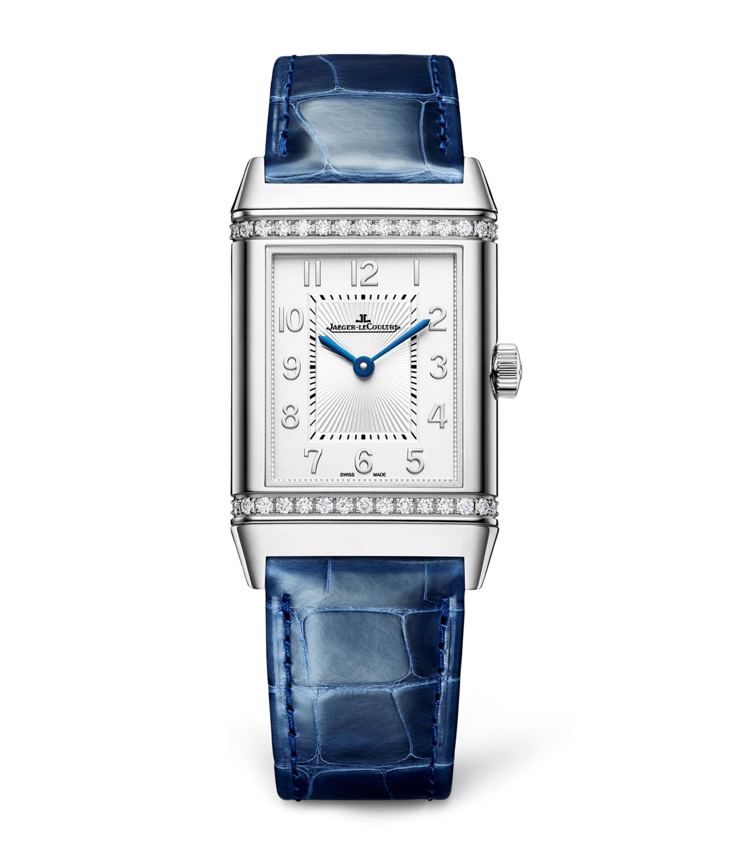 Stainless Steel and Diamond Reverso Classic Duetto Watch 24.4mm