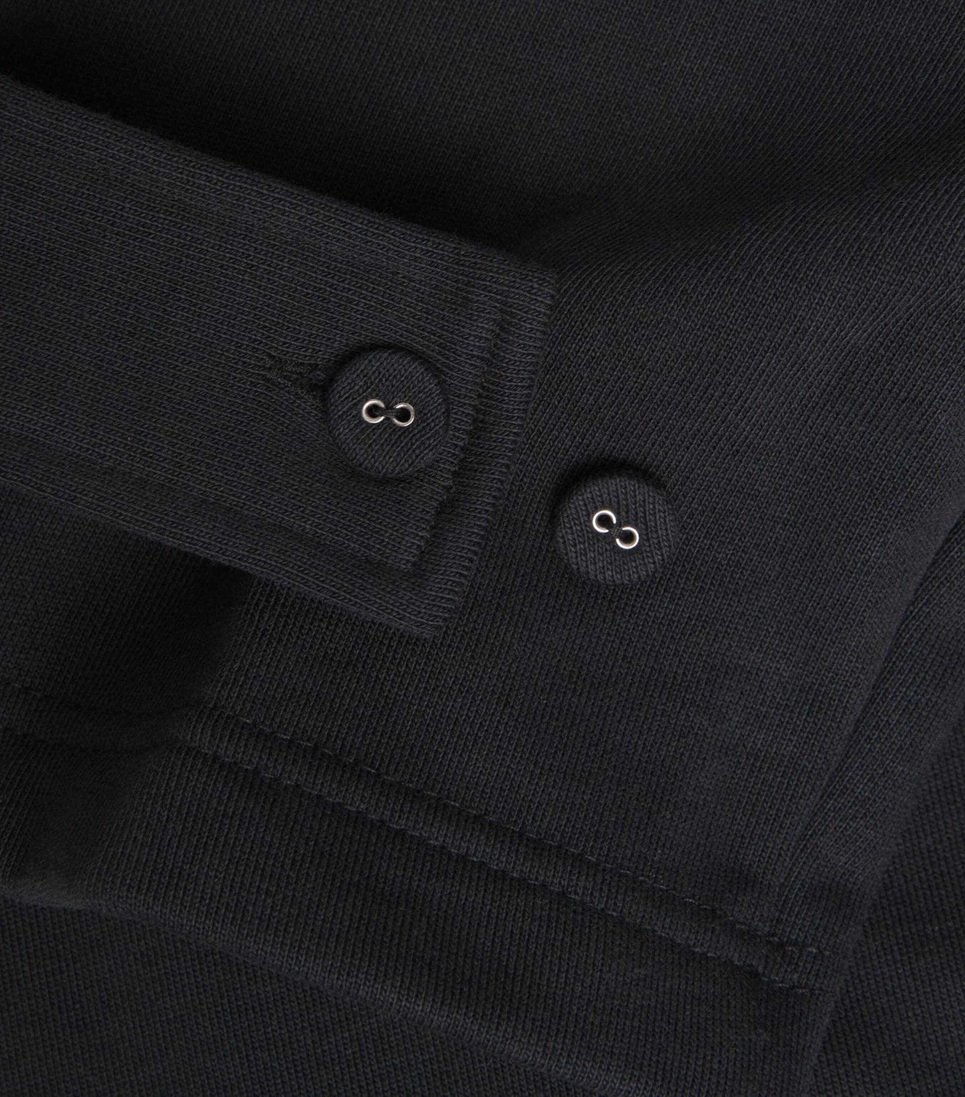 Skims Black Cotton Fleece Boyfriend Trench Coat