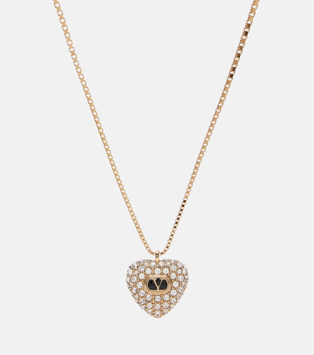 Valentino - Cœur Royal embellished pendant necklace