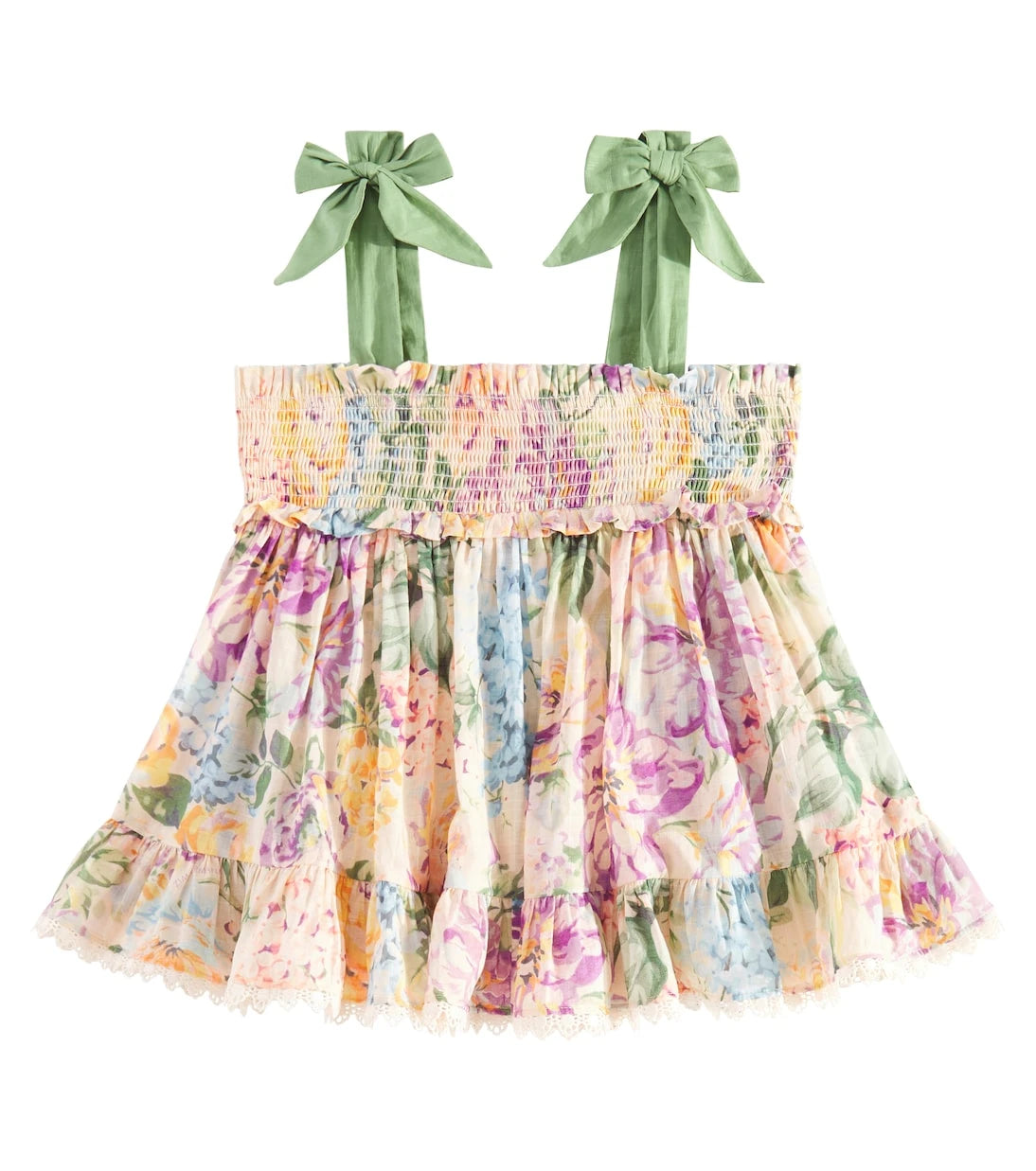 Zimmermann Kids - Halliday shirred floral cotton top