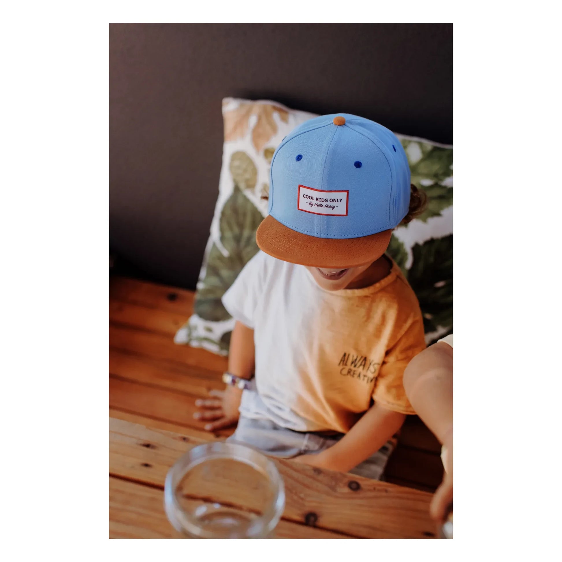 Hello Hossy - Plain Flat Visor Cap | Denim blue