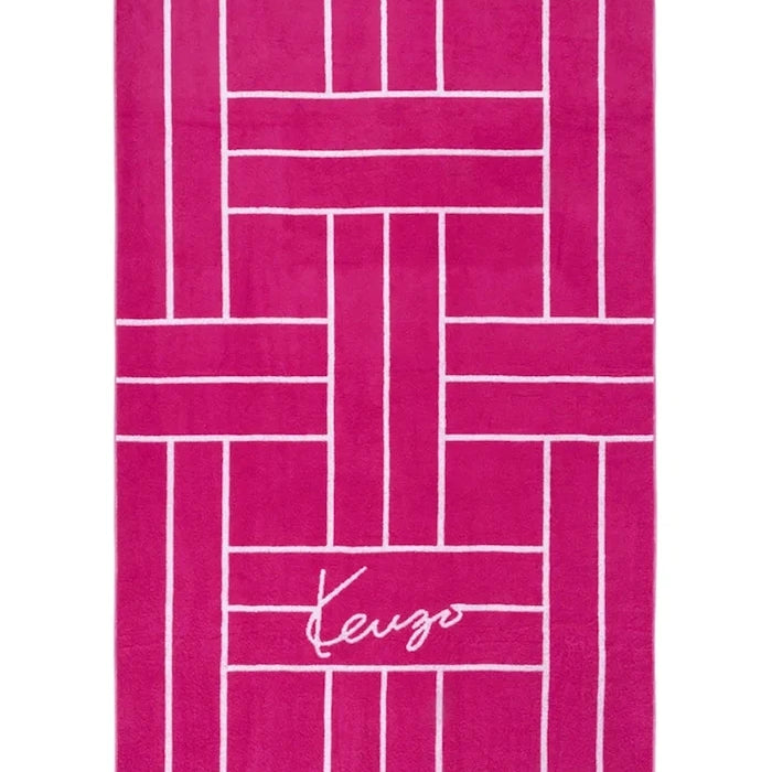 Kenzo KTATAMI Fuşya Pamuklu Plaj Havlusu 90 x 170 cm