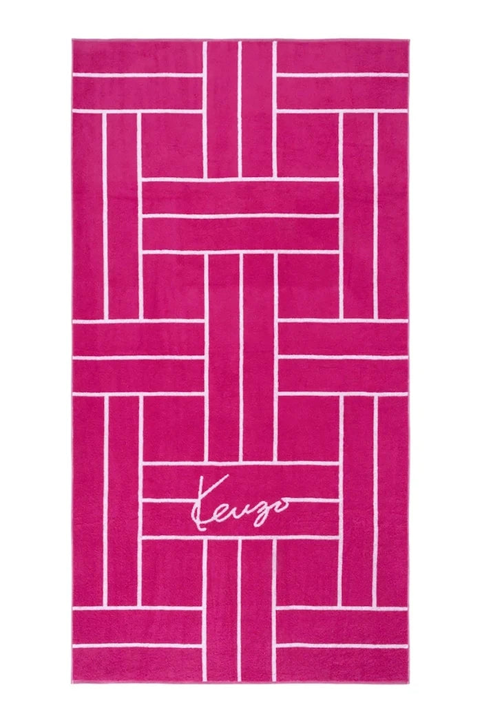 Kenzo KTATAMI Fuşya Pamuklu Plaj Havlusu 90 x 170 cm