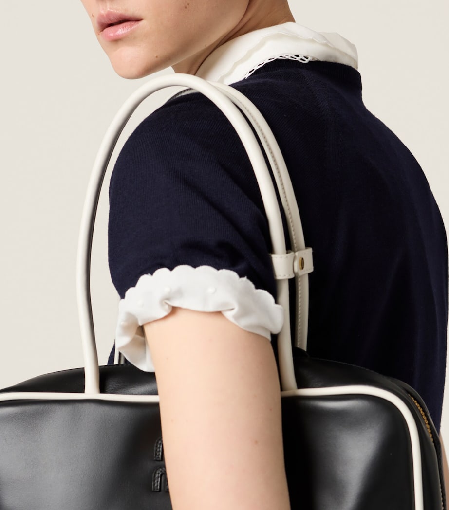 Blue Fleece Wool Logo Sweater