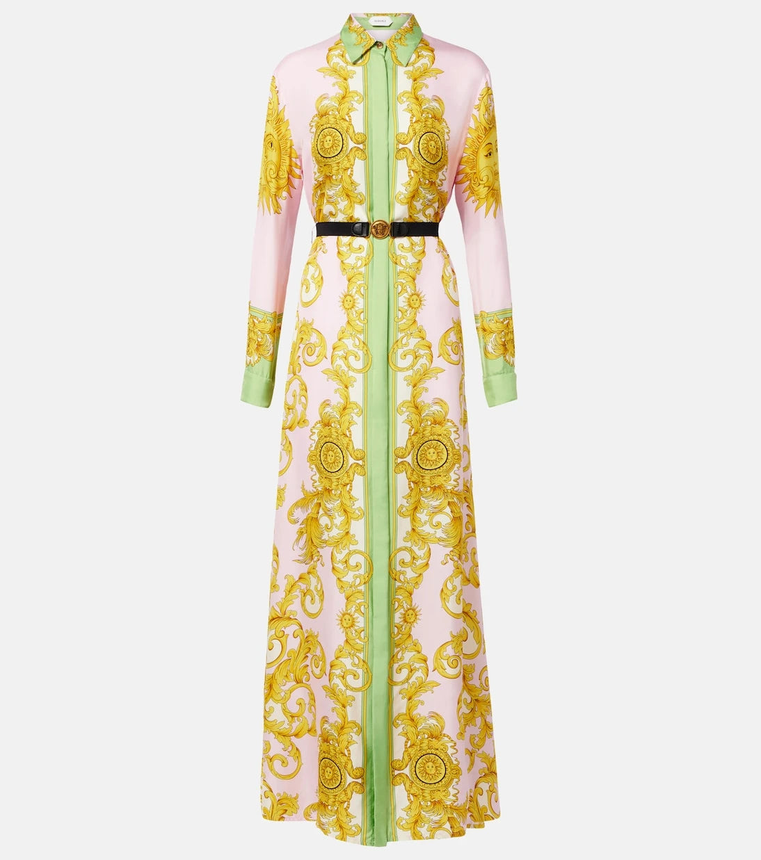 Versace - Printed silk twill shirt dress