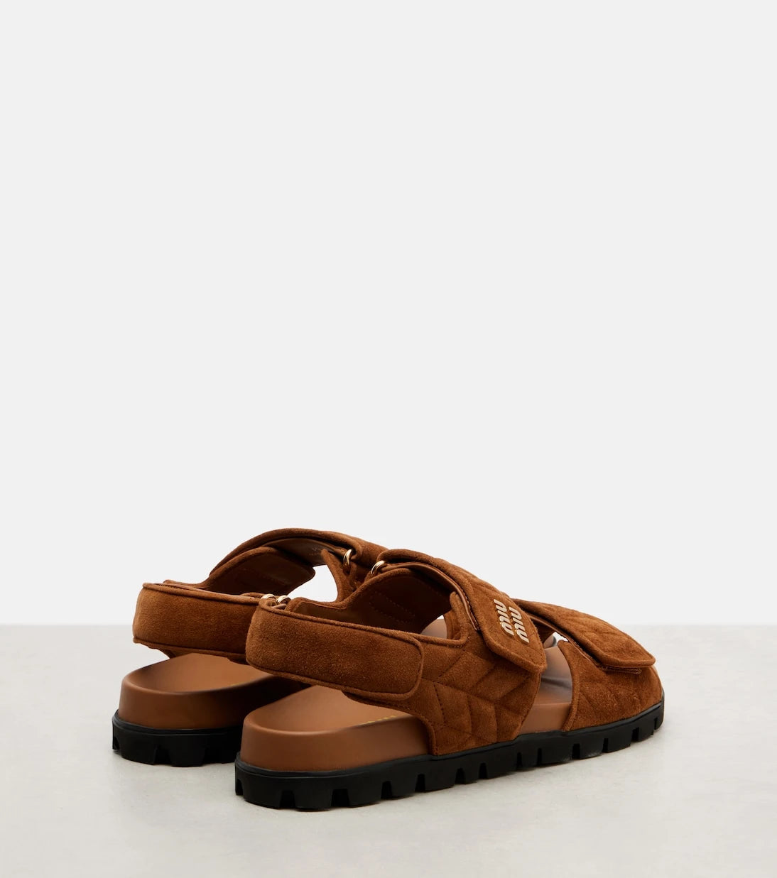 Miu Miu - Quilted suede sandals