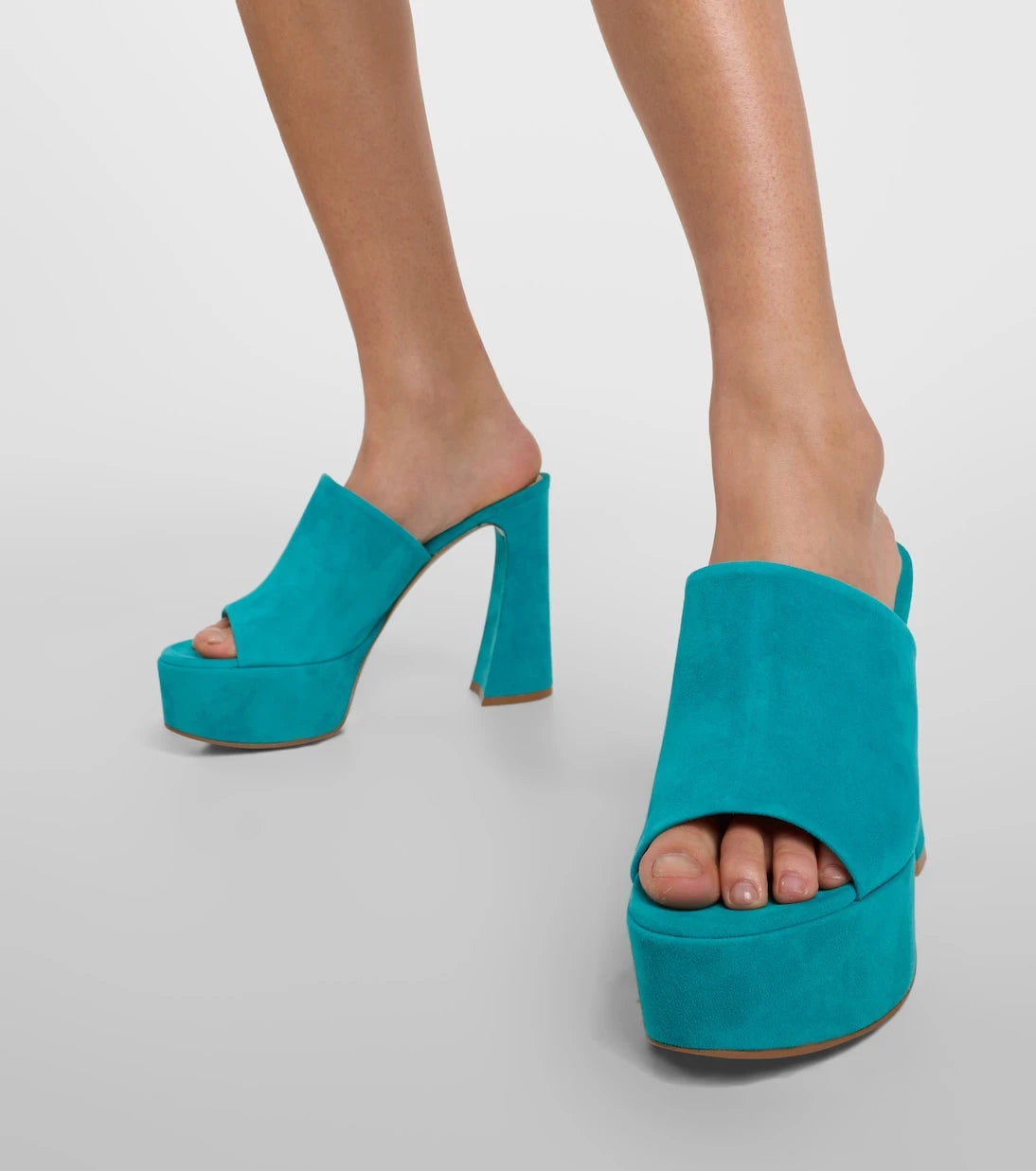 Gianvito Rossi - Holly suede platform mules