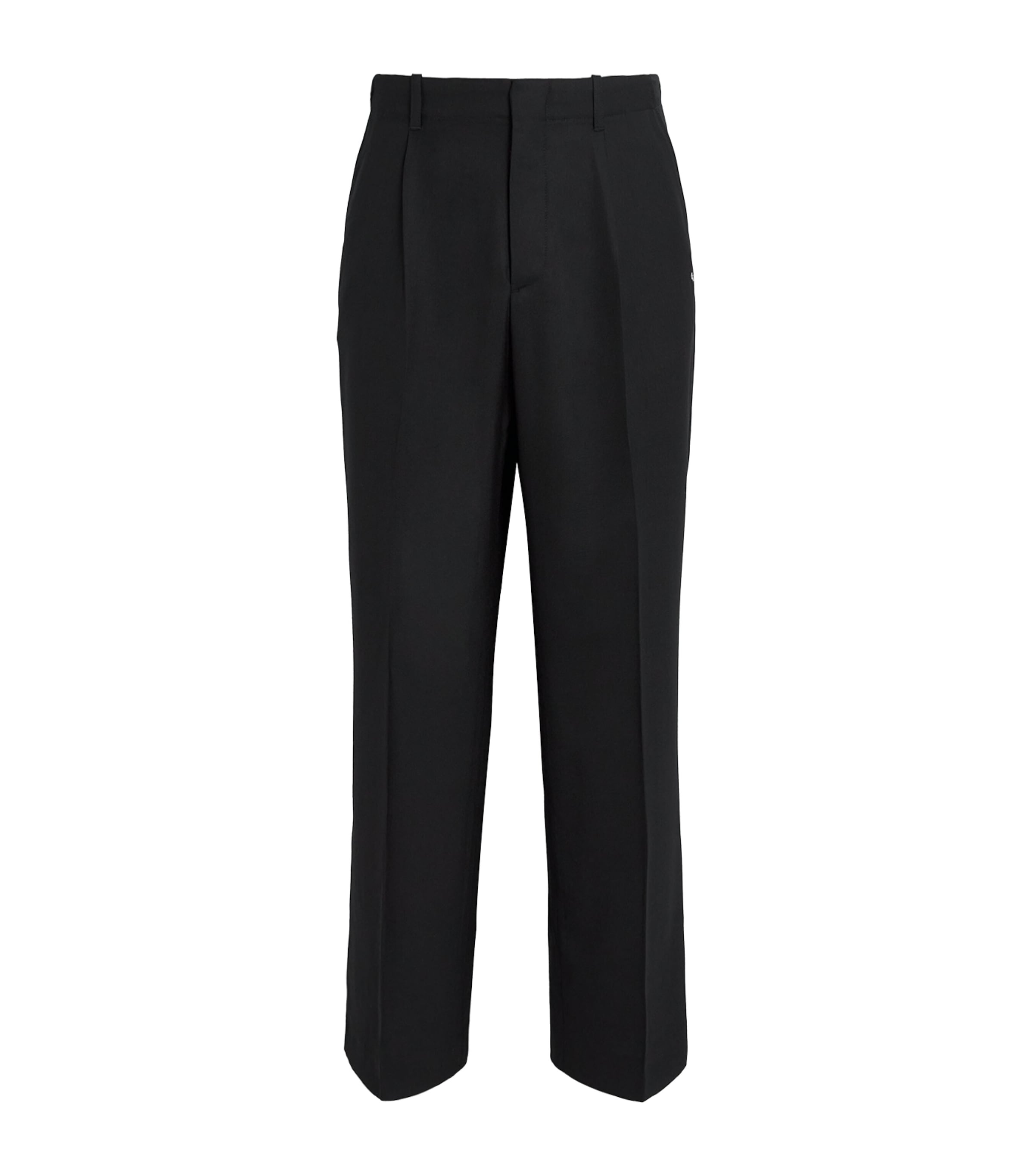 Our Legacy Black Wool Borrowed Chino Wide-Leg Trousers