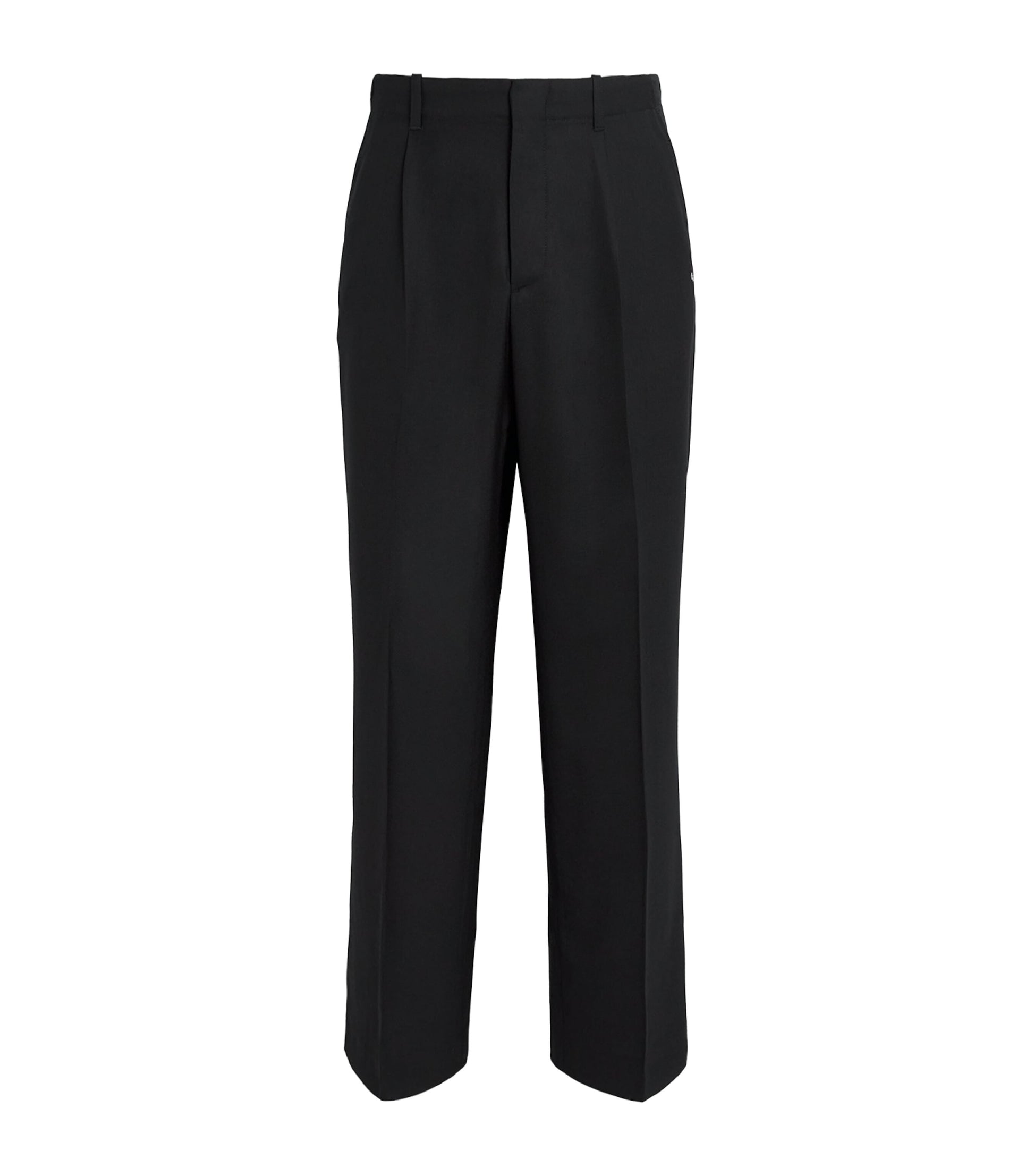 Our Legacy Black Wool Borrowed Chino Wide-Leg Trousers