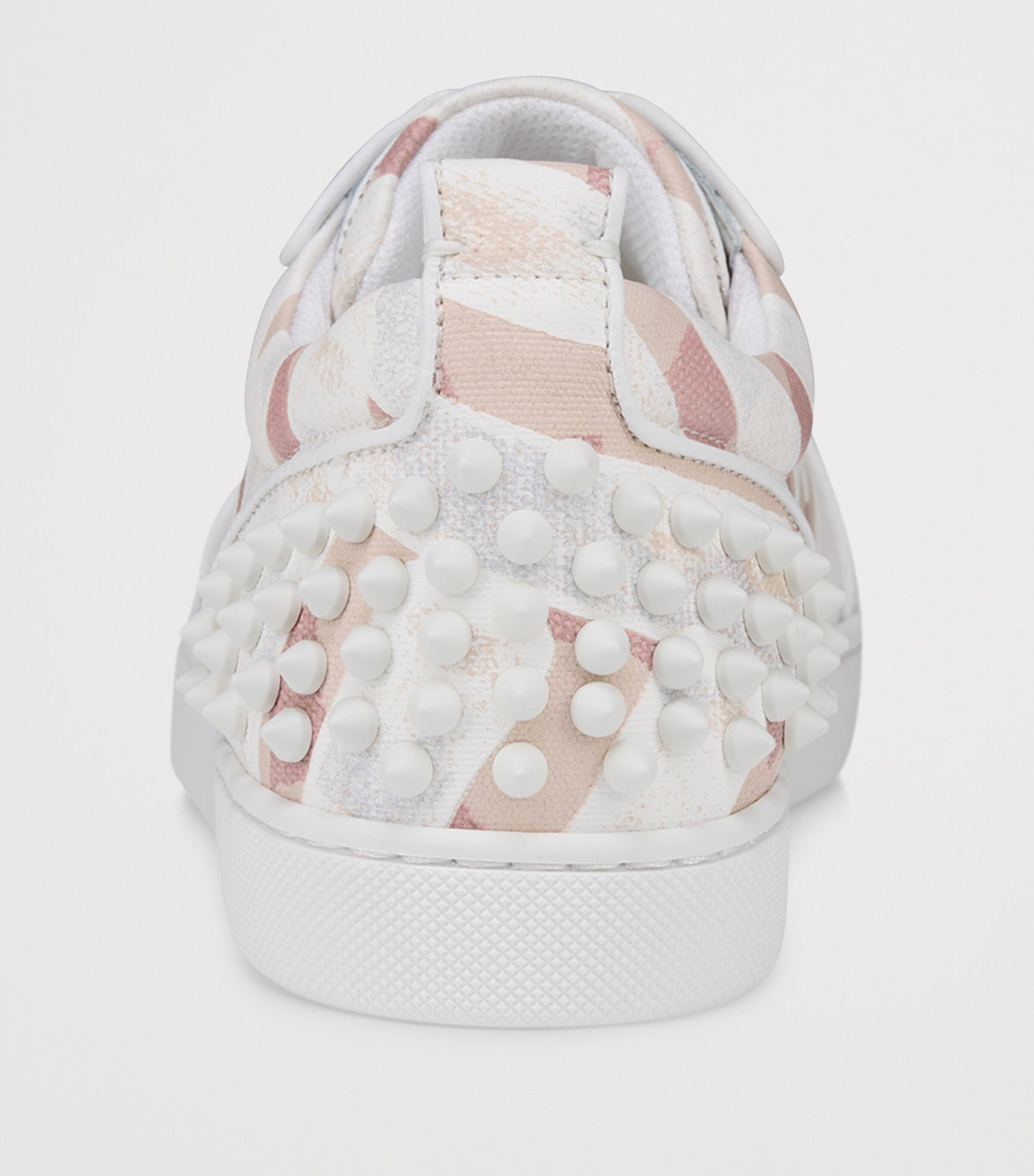 Red Louise Junior Spikes Cotton-Leather Sneakers