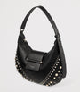 Jimmy Choo Black Small Studded Leather Bar Shoulder Bag