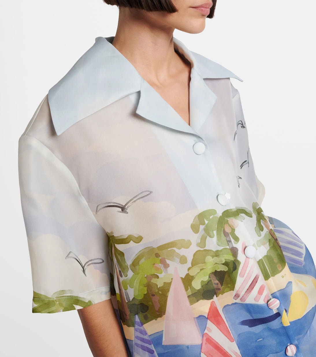 Leo Lin - Casey printed silk shirt