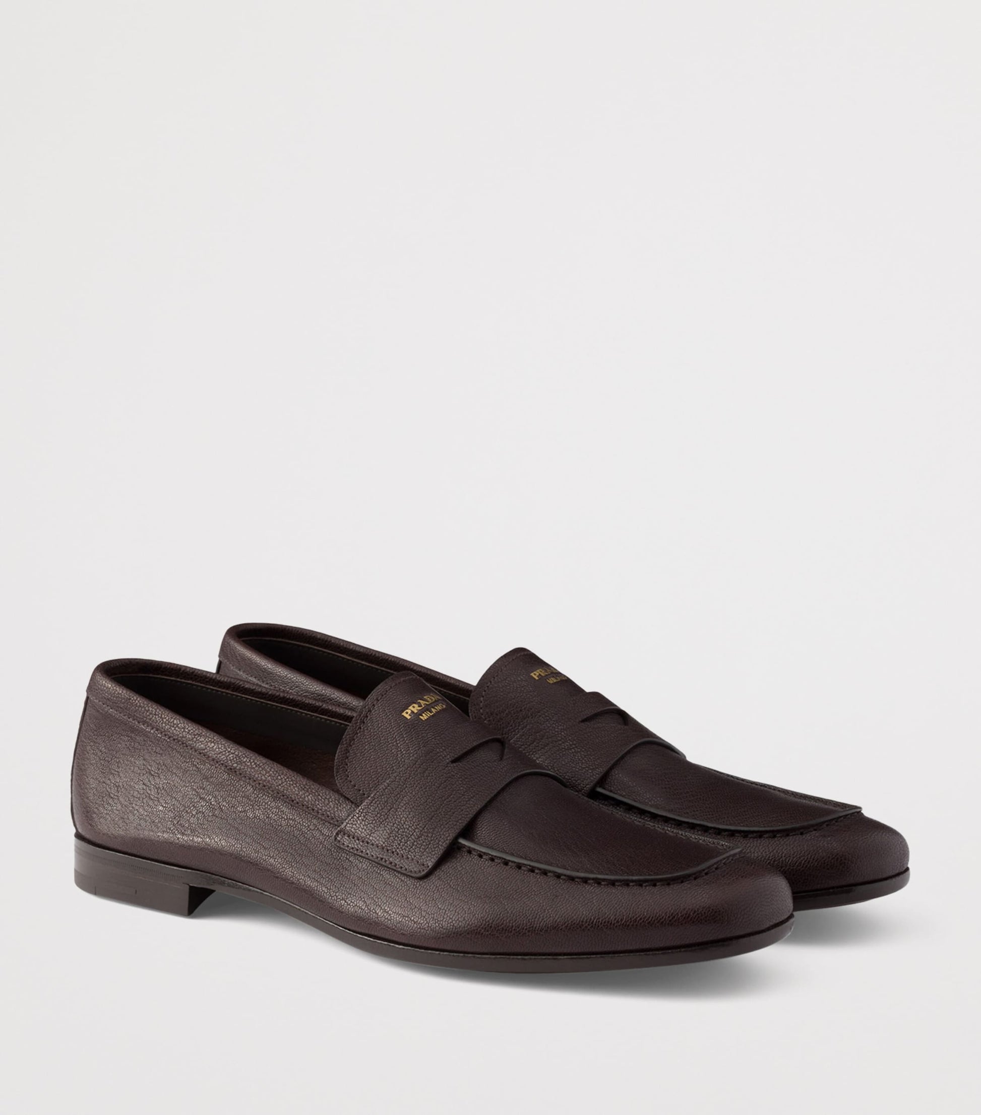Grained Leather Loafers