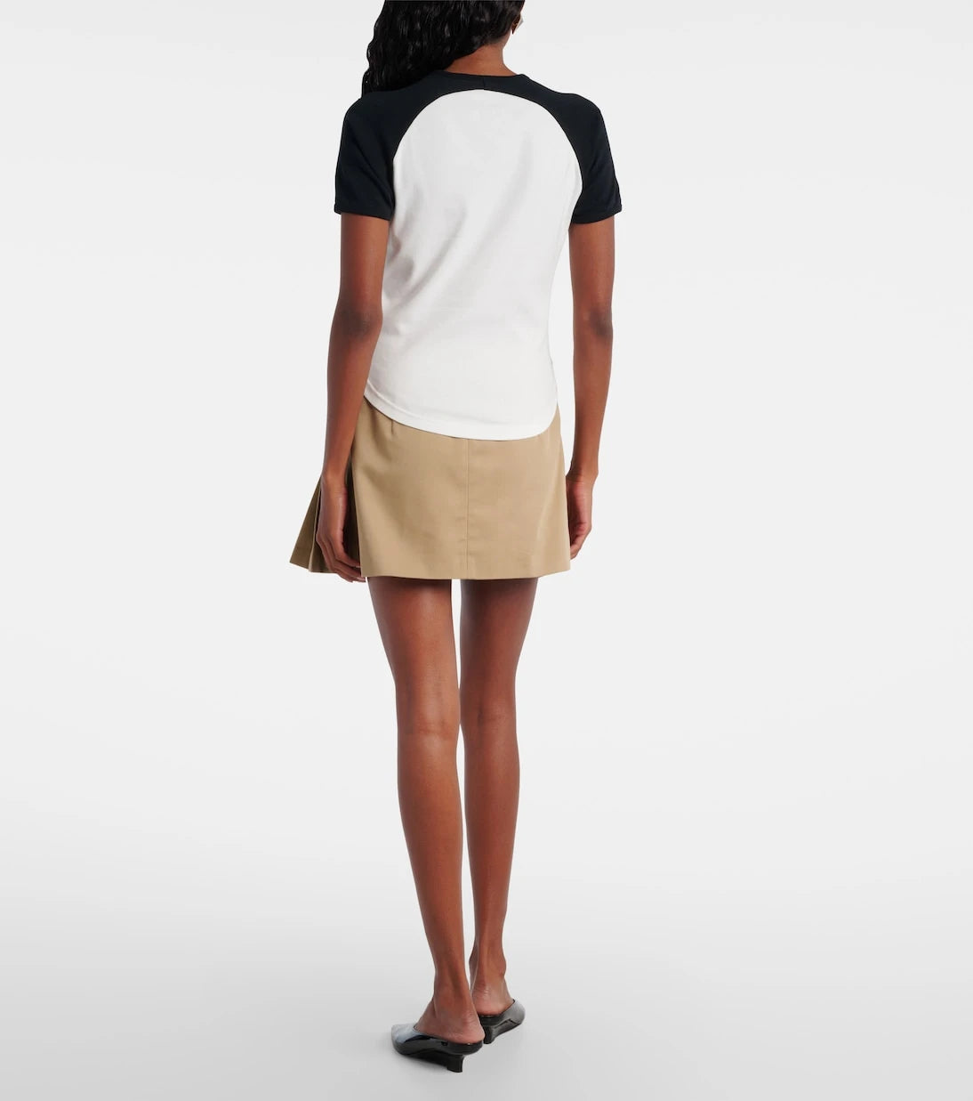 Courrèges - Circle Contrast cotton jersey T-shirt