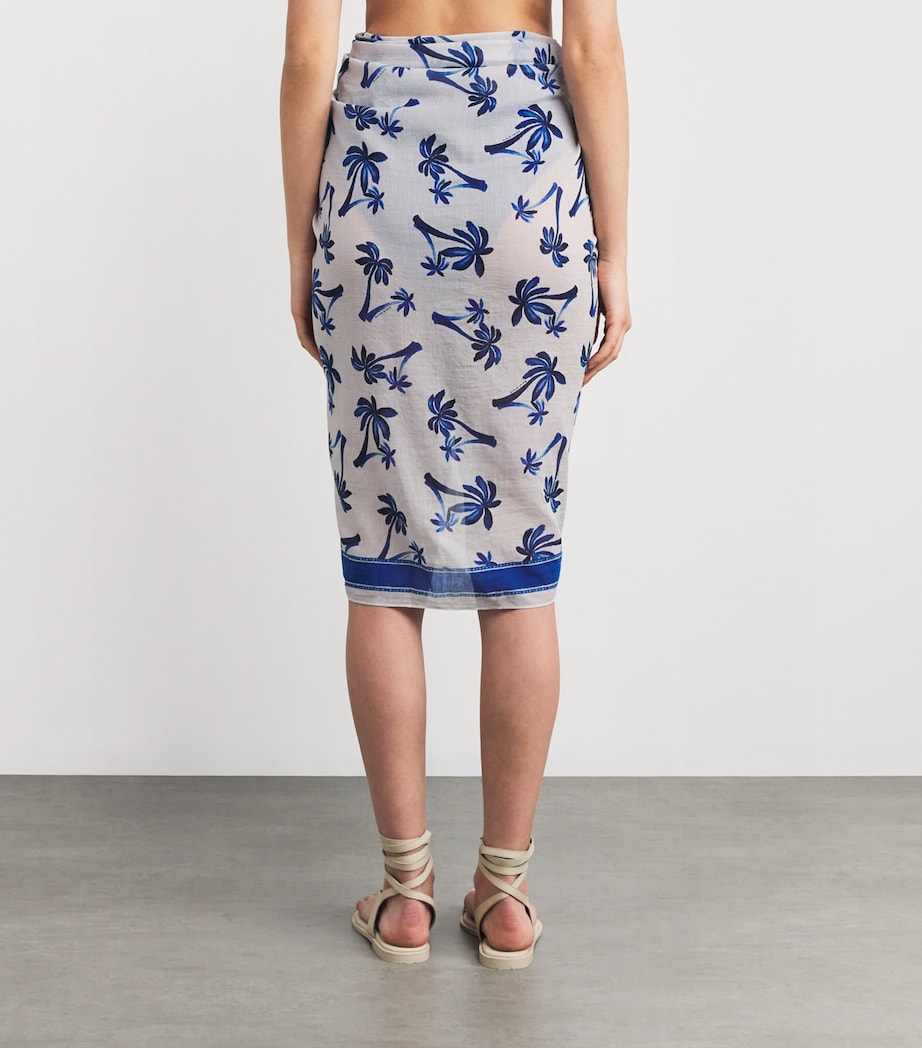 Heidi Klein Multi Cotton-Silk Palm Beach Sarong