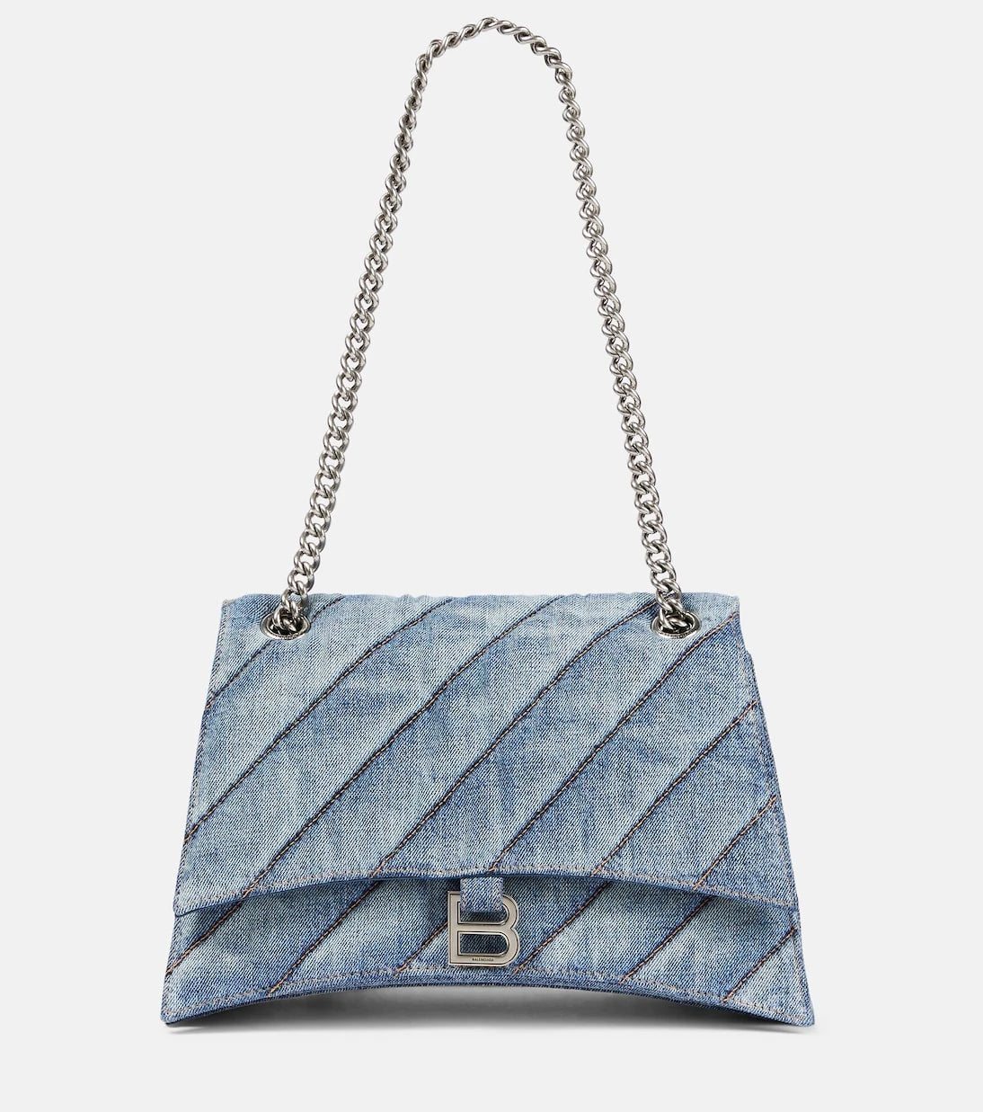 Balenciaga - حقيبة كتف Crush Medium من الدنيم