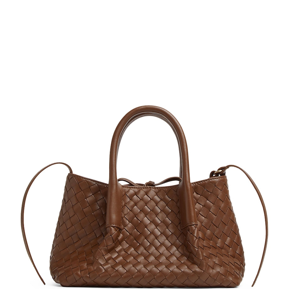 Bottega Veneta Grey Small Leather Pinacoteca Top-Handle Bag