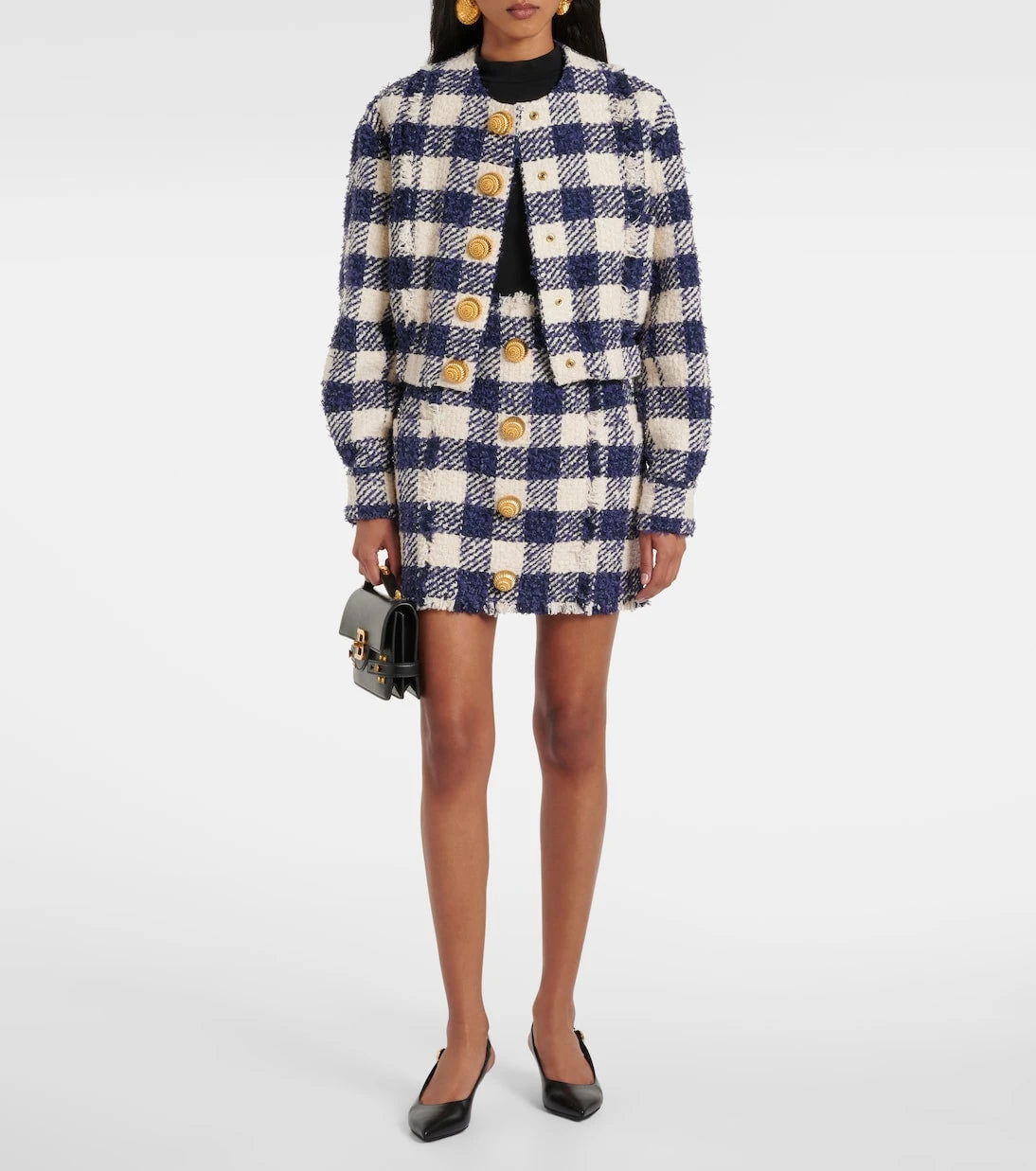 Balmain - Checked tweed jacket
