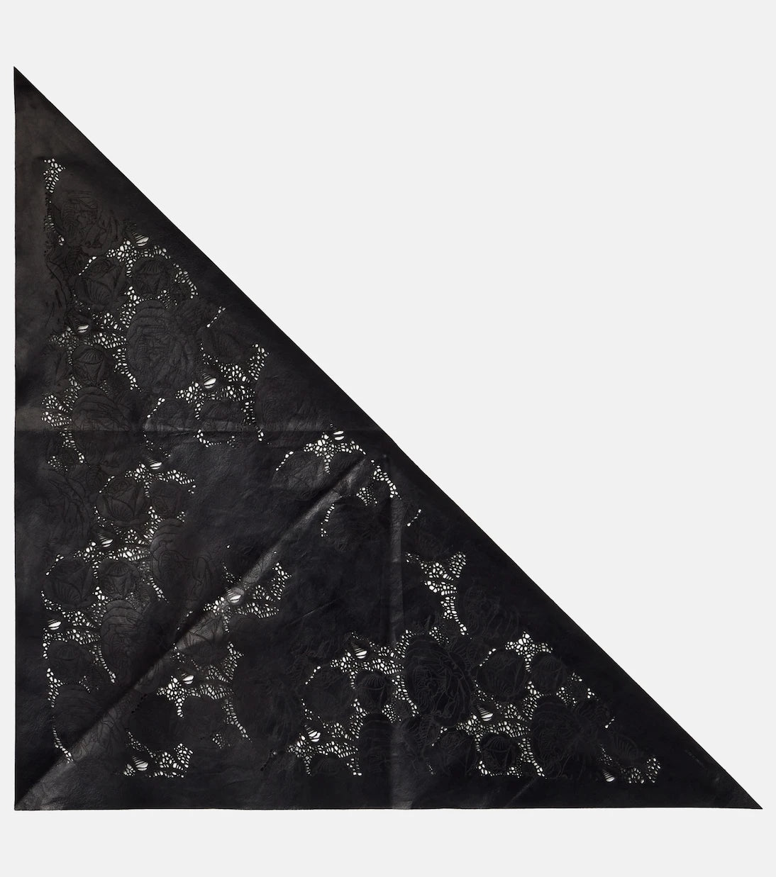 Magda Butrym - Floral perforated leather scarf