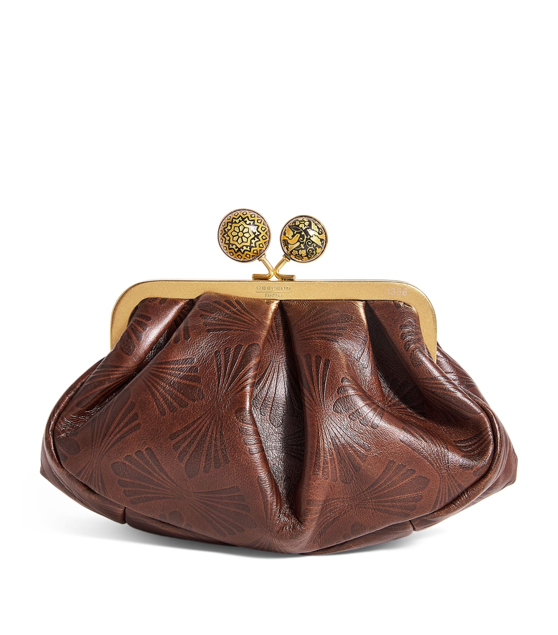 Brown Leather Spanish Heritage Pasticcino Clutch Bag