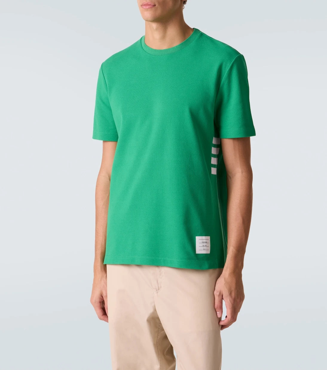 Thom Browne - 4-Bar cotton piqué T-shirt