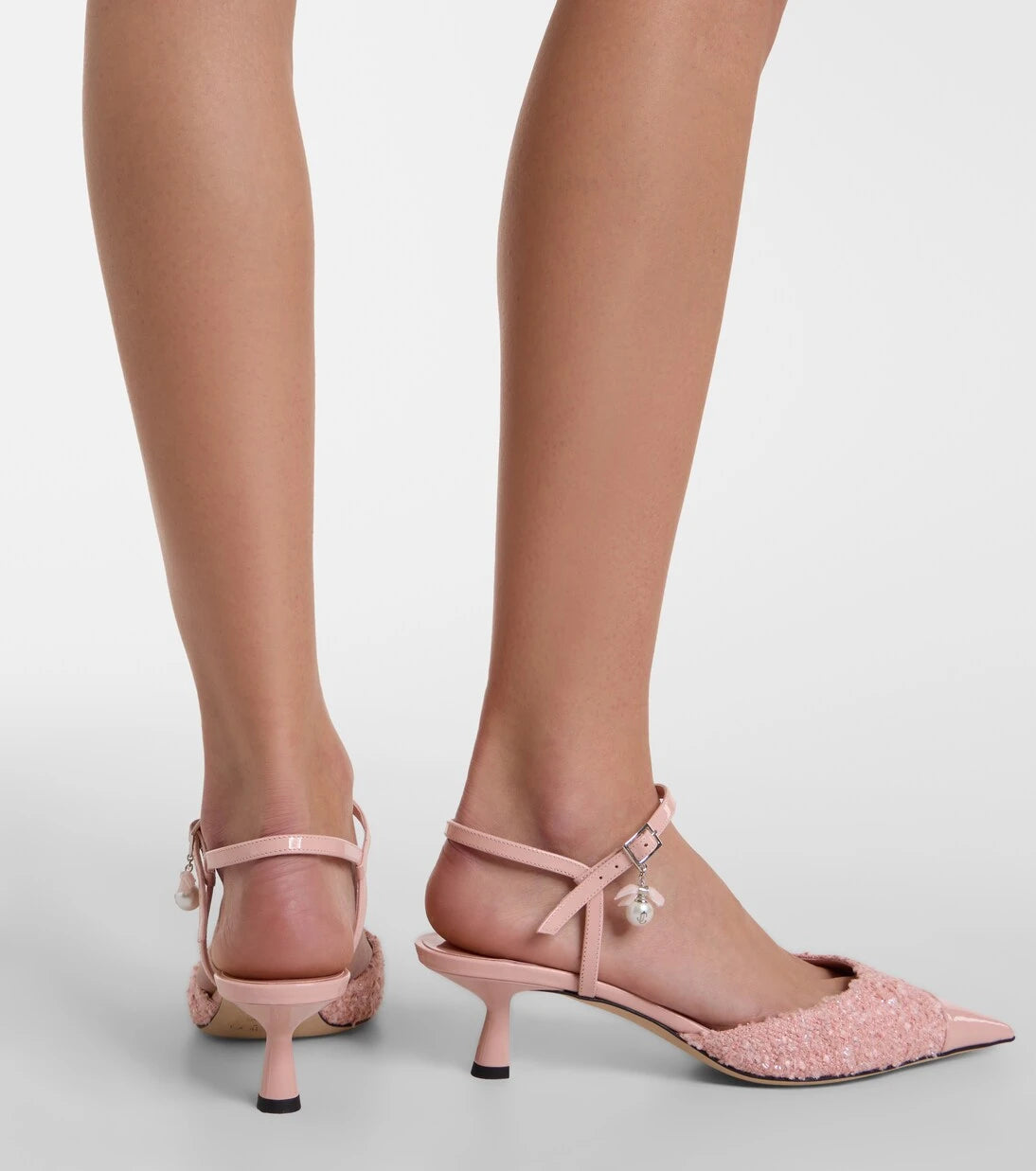 Jimmy Choo - Aren tweed slingback pumps