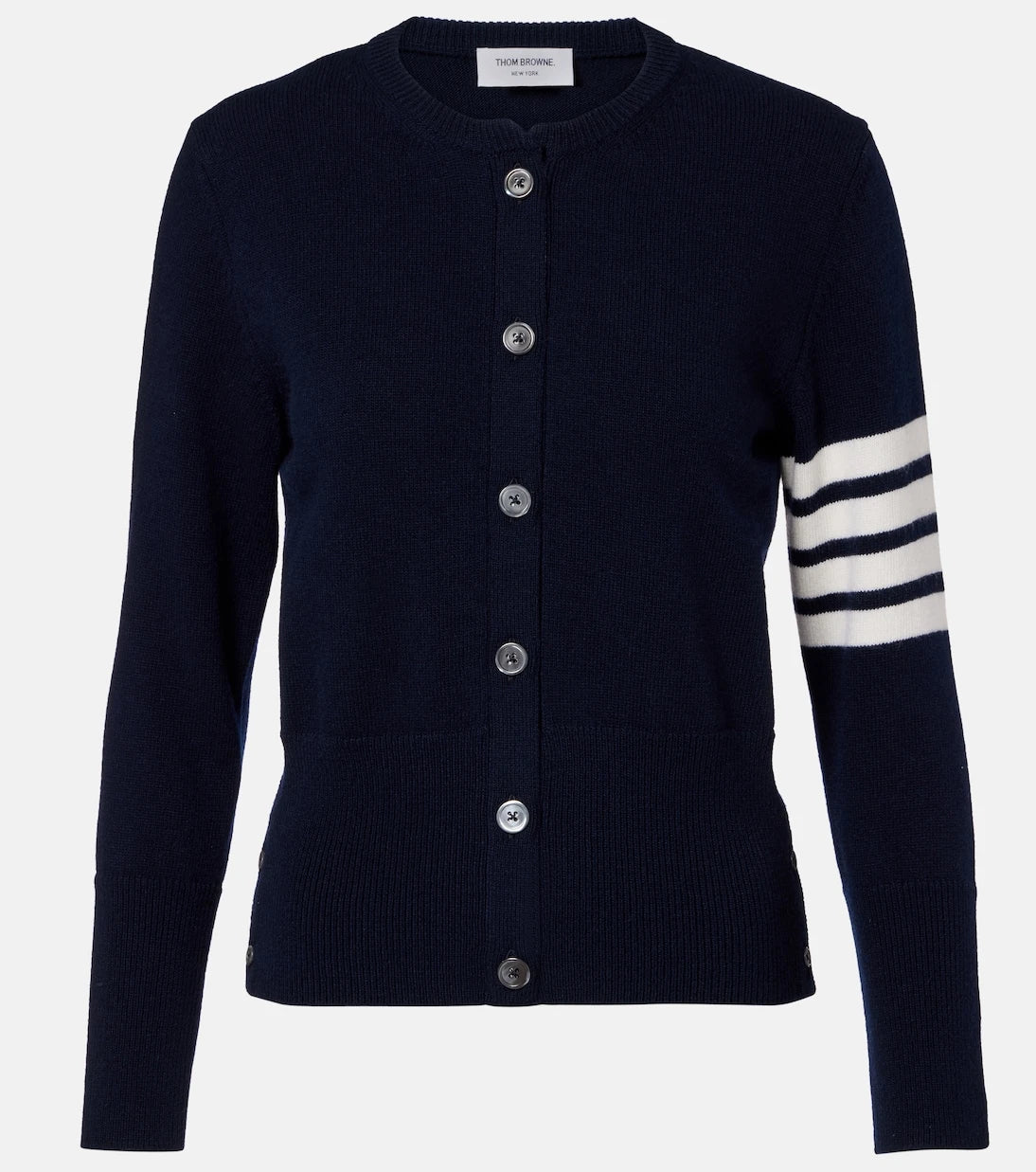 Thom Browne - 4-Bar intarsia virgin wool cardigan