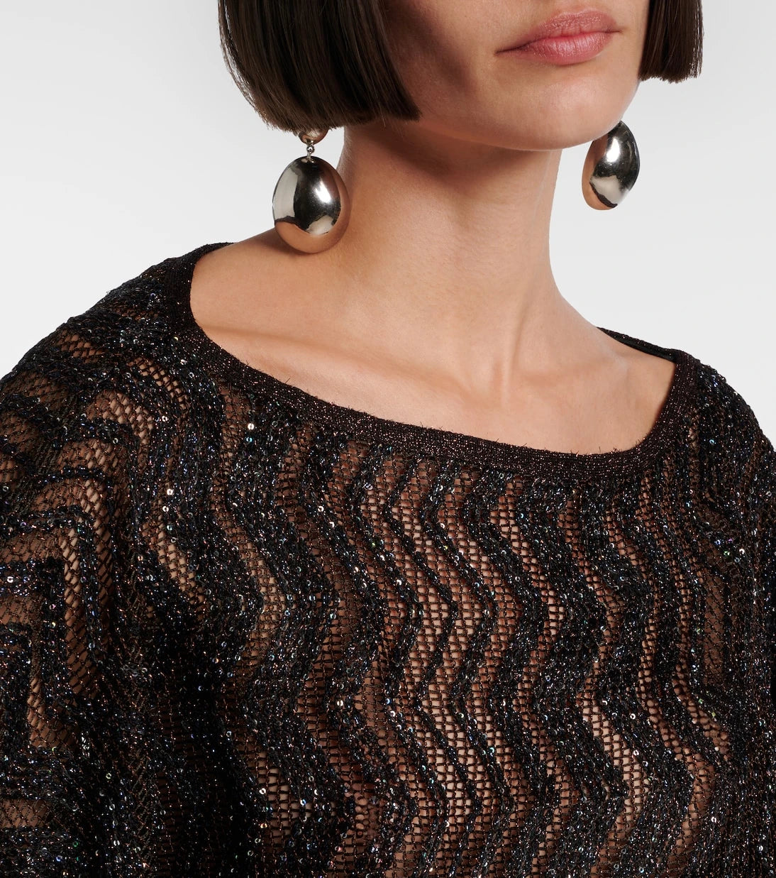 Missoni - Zigzag sequined top