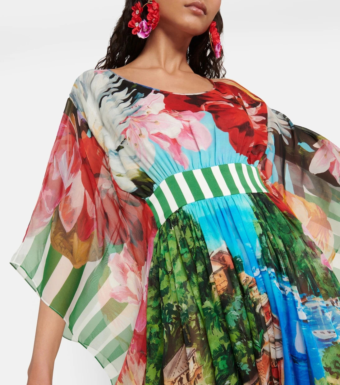 Dolce&Gabbana - Portofino printed silk chiffon gown