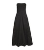 St. Agni Black Organic Cotton-Blend Strapless Maxi Dress
