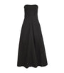 St. Agni Black Organic Cotton-Blend Strapless Maxi Dress