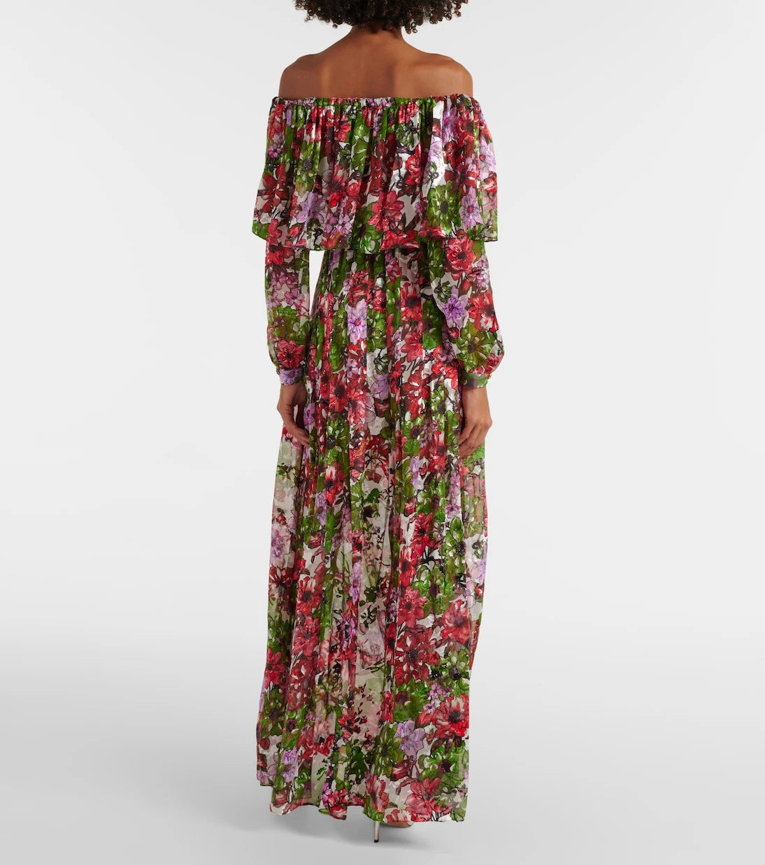 Costarellos - Floria devoré silk-blend chiffon gown