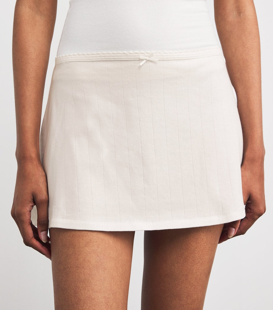 Drop Needle Mini Skirt SNOW