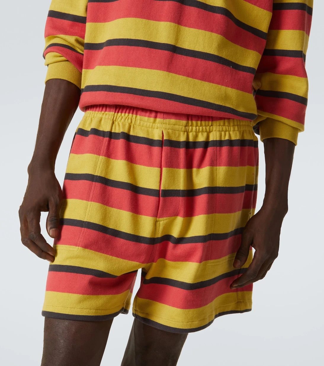 Bode - Rec striped cotton jersey shorts