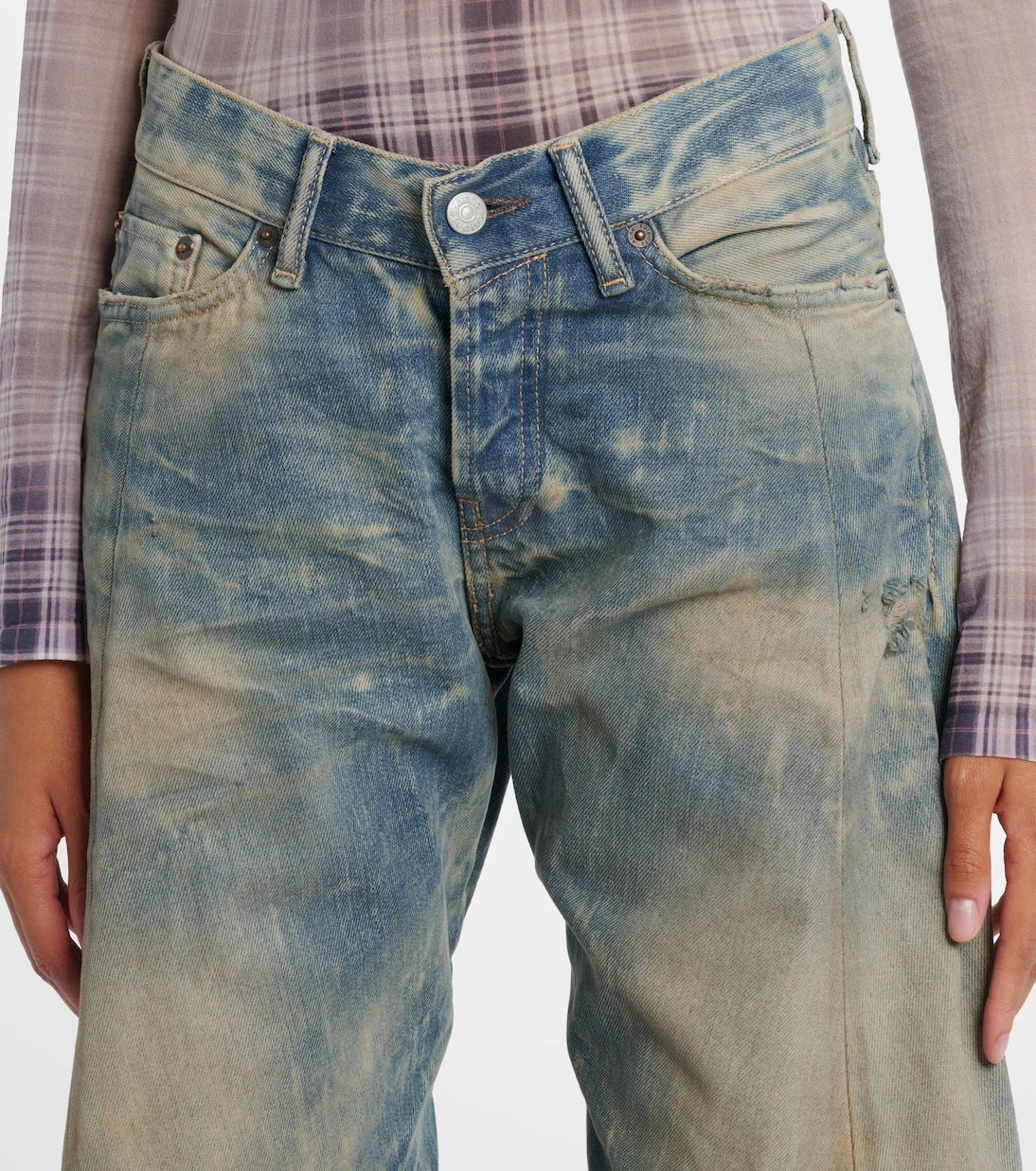 Acne Studios - 2006F بنطلون جينز بقصّة واسعة وخصر منخفض