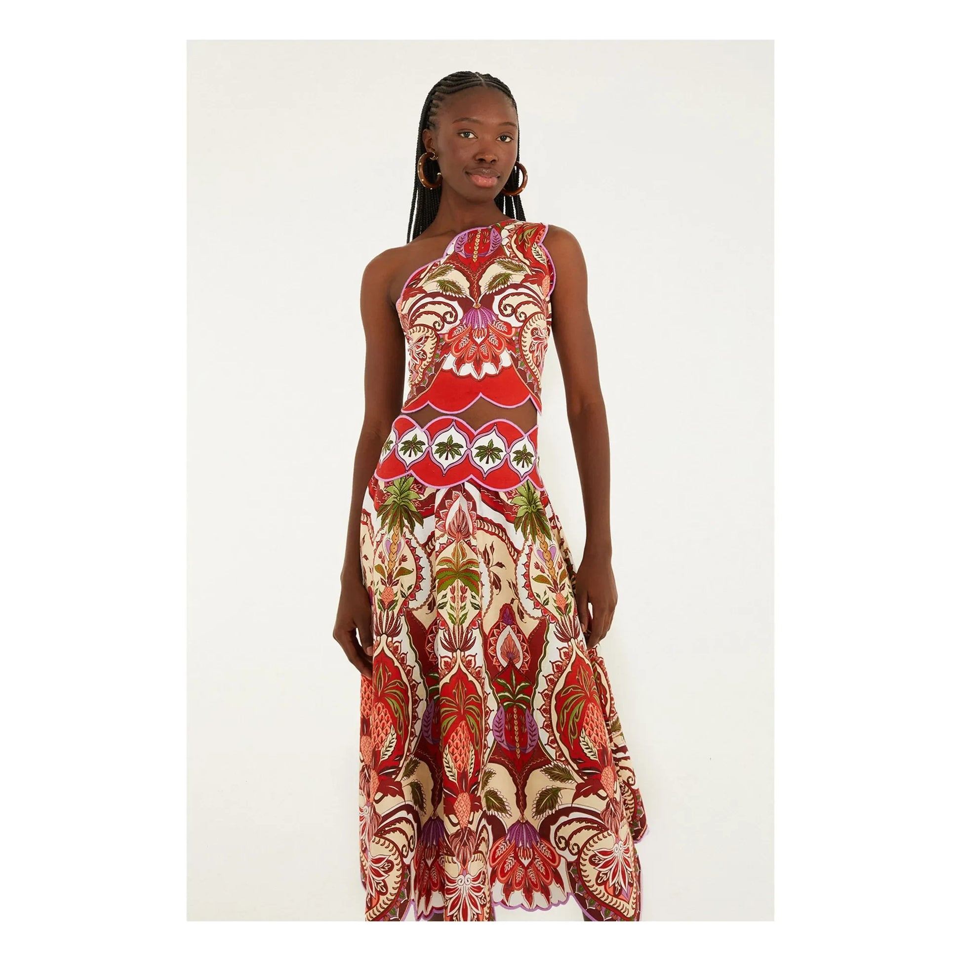 Farm Rio - Odara Linen skirt | Red