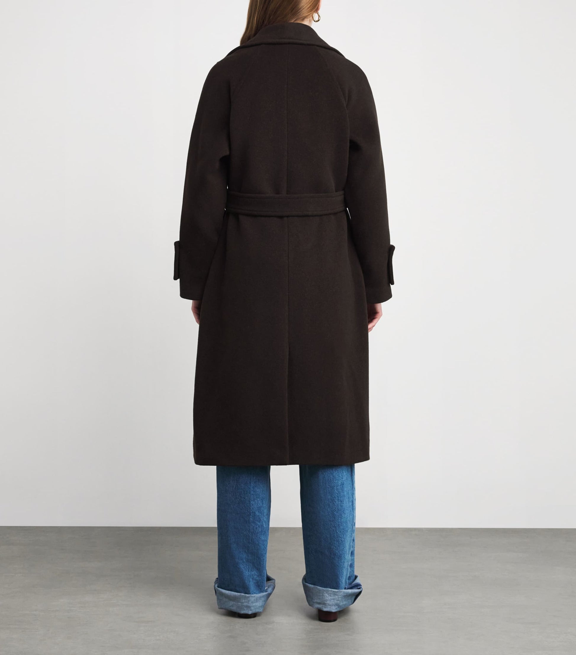Claudie Pierlot Brown Wool-Blend Belted Coat