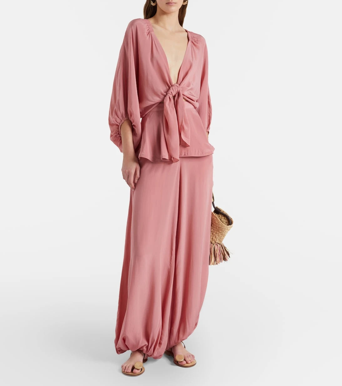 Adriana Degreas - Solid Peplum balloon pants