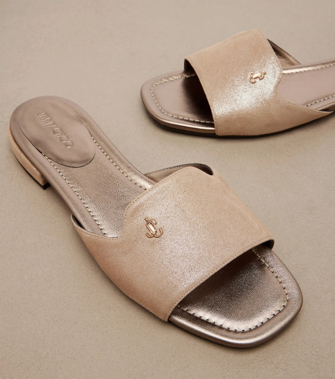 Jimmy Choo - Dina leather slides
