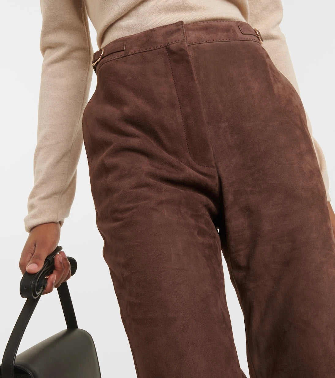 Gabriela Hearst - Vesta high-rise suede flared pants