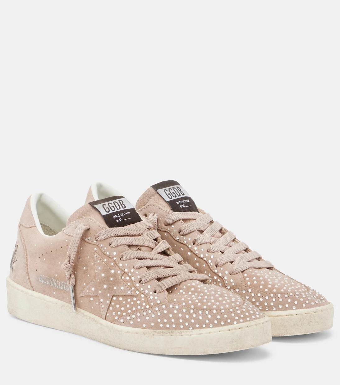 Golden Goose - Ball Star embellished suede sneakers