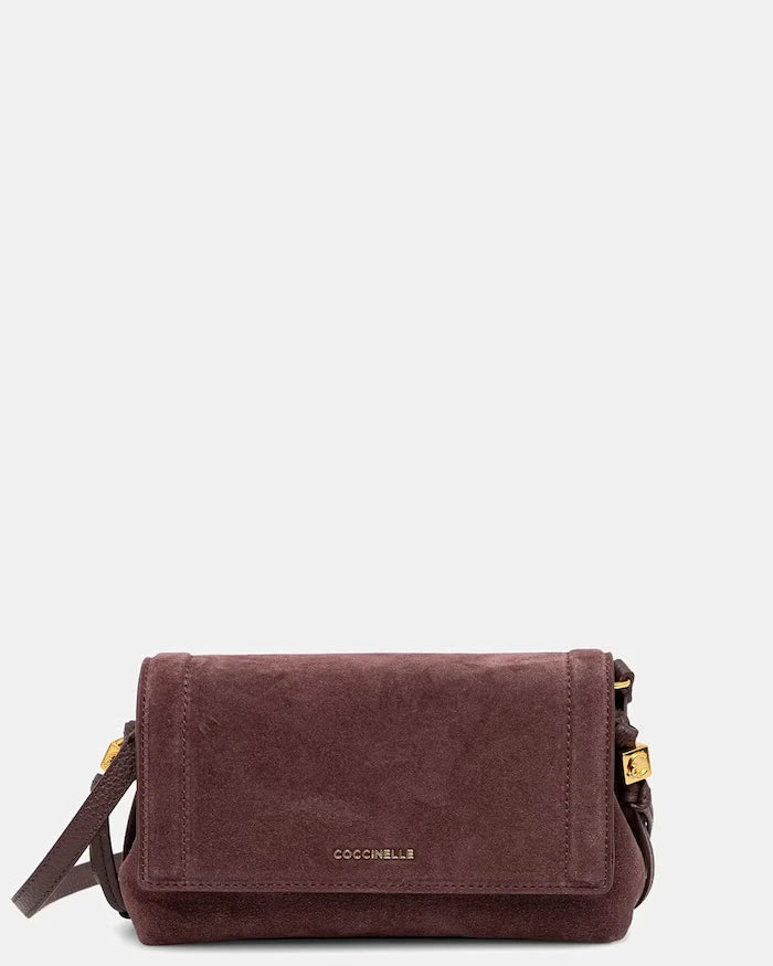 Coccinelle kadın süet crossbody çanta