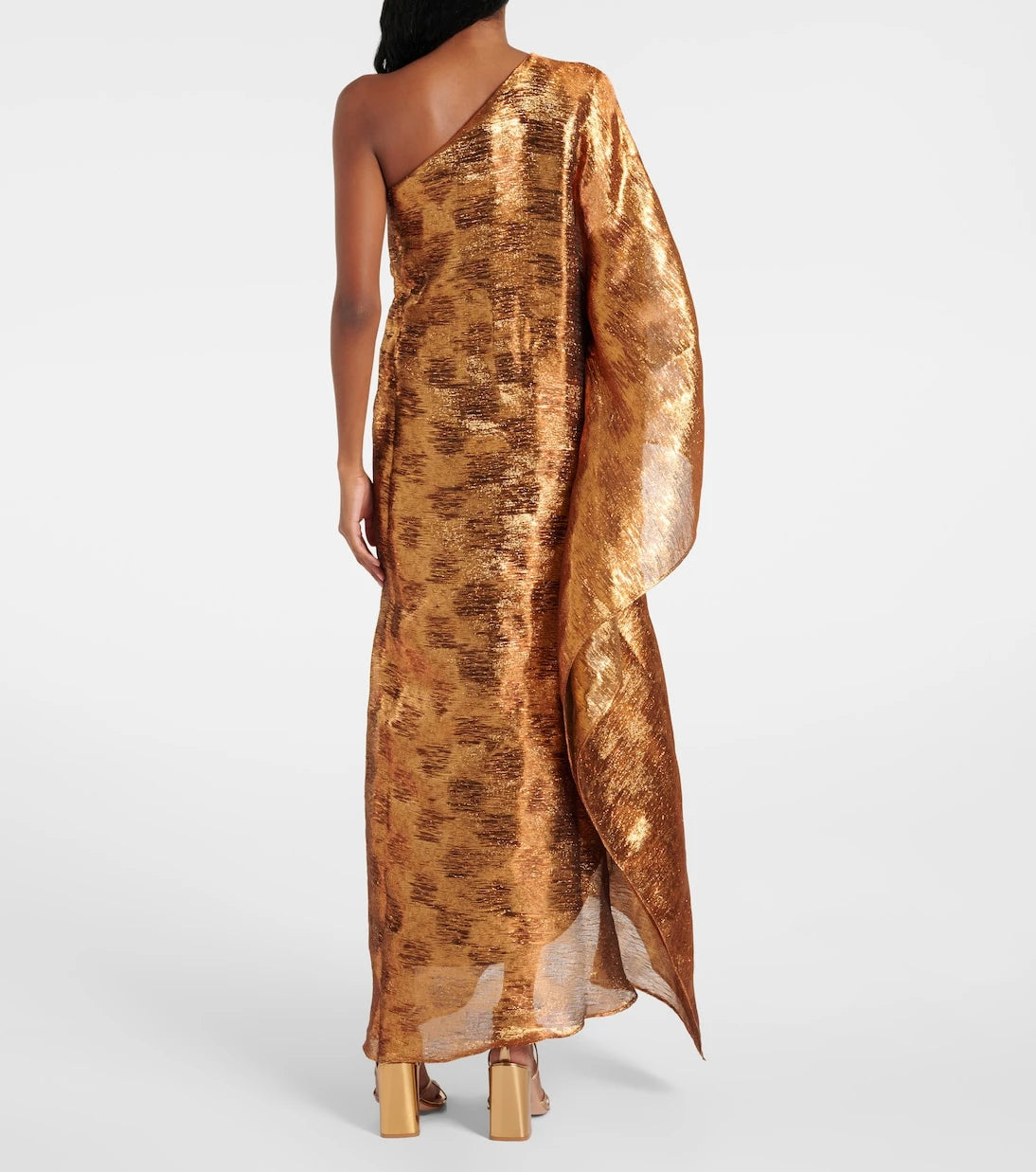 Taller Marmo - Betsy one-shoulder fil coupé gown