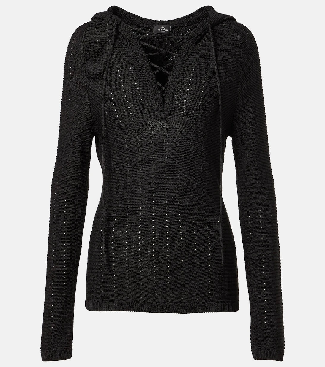 Etro - Hooded silk-blend sweater