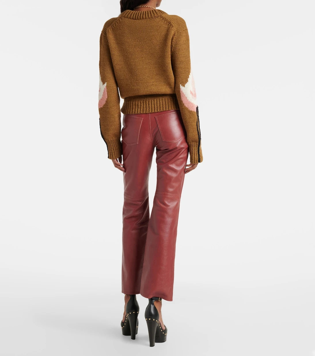 Chloé - Deri İspanyol Paça Pantolon