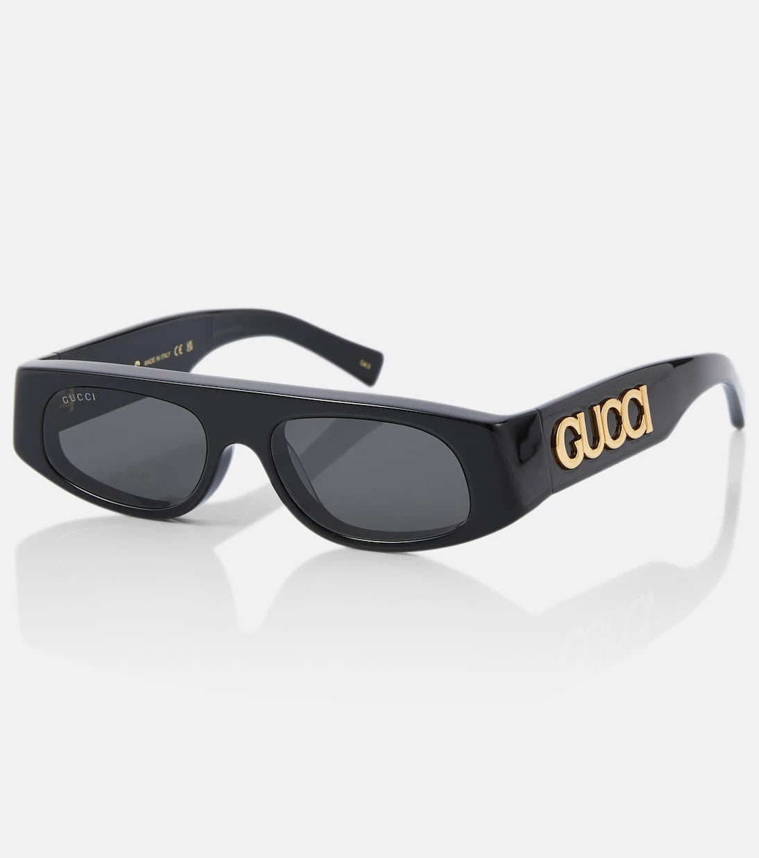 Gucci - نظارة شمسية مستطيلة بشعار