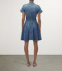 McQueen Blue Stonewashed Denim Mini Dress